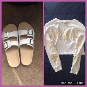 Crop top from Pink slides from Charlotte Russe